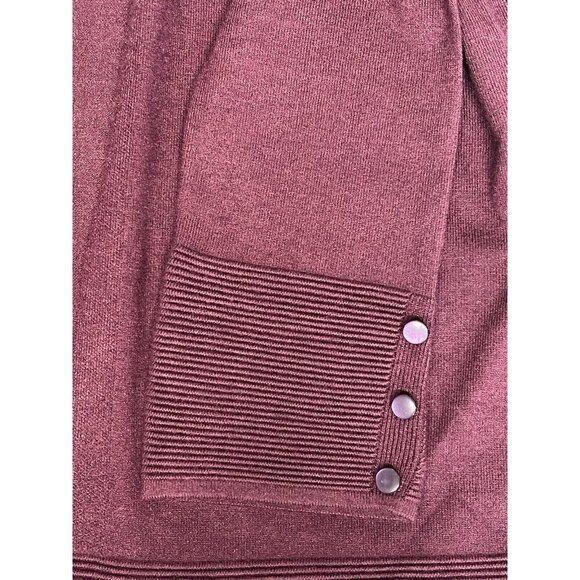 Evolution by Cyrus Women Cardigan~Size S~Burgundy Soft Open Front~NWT L13 22 - Picture 8 of 11